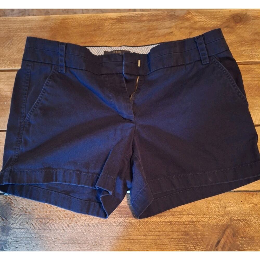 J.Crew Womens Chino 100% Cotton Shorts Navy Blue Size 4